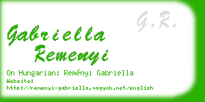 gabriella remenyi business card