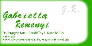 gabriella remenyi business card